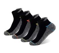 Copper Infused Running Socks for Men & Women - Moisture Wicking Athletic Ankle Socks with Odor Control - Cushioned Running Golf Hiking Socks for All Season (4-Pairs)