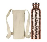 Copper Insulated Bottle- Useful Travel, BPA Free Leak Proof | Ayurveda Inspired Handcrafted Copper Vessel with Bag Drinking Water Bottle Travel Water Bottles for Hiking Outdoor Gym