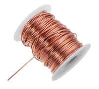 Copper Jewelry Wire 22 Gauge for Beading and DIY Artwork | Bare Copper Wire, Golden Finish, Electroculture Gardening, Plant Support, Artistic Wire, 40m Roll