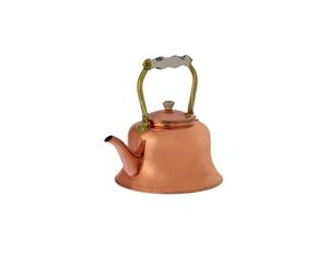 Copper kettle, copper teapot - with porcelain handle, 1,5L