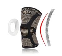 Copper Knee Braces with Patella Gel Pads & Side Stabilizers for Men & Women | Knee Compression Sleeve Support | Medical Grade Knee Pad for Pain Relief, Arthritis, Sports, Workout, Injury, ACL (L)