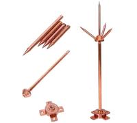 Copper Lightning Protection Rod Kit - Triple-Pole Design for Enhanced Home Safety, Easy Installation, Reliable Weather Resistance