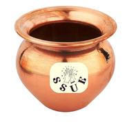 Copper Lota Kalash Pot Pooja Puja Rituals Home Office Divine Worship Prayers Spiritual Religious Temple Drinkware Water Yoga Ayurveda Housewarming Wedding Daily Use Gift (Customized Size Bulk Order)