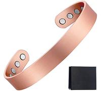 Copper Magnetic Bracelets for Men Women Copper Magnetic Bracelet with Eight Powerful Magnets Simple Style Adjustable Size with Gift Box for Father Brother Husband Boyfriend Birthday Thanksgiving Gift