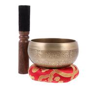 Copper Meditation Singing Bowl Set for Relaxation and Yoga Practice | Harmonious Sound, Stress and Body Tension, Includes Stick and Gasket, for Teachers and Students Random Color