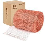 Copper Mesh,5" X 33 Feet,100% Pure Copper Mesh Roll Knit Copper Mesh,Gap Blocker for Building Hole,Protect Saplings&Seeds,Barbecue Grill Clean,Fill Fabric DIY (copper-10M)