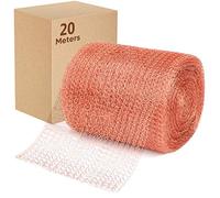 Copper Mesh,5" X 66 Feet,100% Pure Copper Mesh Roll Knit Copper Mesh,Gap Blocker for Building Hole,Protect Saplings&Seeds,Barbecue Grill Clean,Fill Fabric DIY (copper-20M)