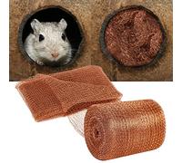 Copper Mesh 6 Meters Rodent Mesh DIY Mouse Mesh Wire Mesh Rat Mesh Copper Tape for Closing Gaps Around Gardens Windows Garage Door Corners Pipes, Etc. To Control Snails, Mice And Other Rodents