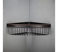 Copper Mesh Basket - Double-Layer Antique Corner Shelf with Wall Hook for Bathroom Storage - Elegant Triangular Design for Organizing Essentials