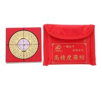 Copper Metal Compass Vintage Chinese Desktop Ornament