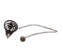 Copper Metal Pendulum For Spirit Exploration And Dowsing, Spiral Cone Design With Chain, Rust Resistant Divination Tool For Beginners, Silver(Bronze)