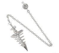 Copper Metal Pendulum For Spirit Exploration And Dowsing, Spiral Cone Design With Chain, Rust Resistant Divination Tool For Beginners, Silver(Silver)