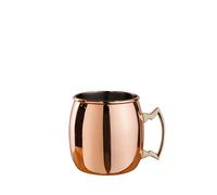 Beaumont Copper Plated Curved Moscow Mule Mug with Brass Handle 500ml