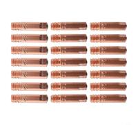 Copper MIG Welding Nozzles 21 Pcs Set for 15AK, 0.8mm 1mm 1.2mm Sizes with M6 Thread, for Durable Conductive Tips for Welding Torch 0.030'' 0.040'' 0.047''
