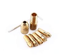 Copper Mini Drill Chuck Set High Precision Micro Twist Drill Bits Collet for PCB Circuit Board Wood ABS Aluminum Sheet DIY Crafting 0.5mm to 3.0mm 8pcs