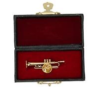 Copper Miniature Flute,Miniature Flute Mini Flute Model with Stand Brass Musical Instrument Model Hobby Collectibles Gift for Home Ornaments