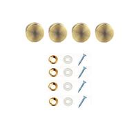 Copper Mirror Screws, Dia. 12mm Furniture Standoff Screw Decorative Cap Covers, Mirror Self-Tapping Screws Cap Nail, Bronze, 4 Pcs