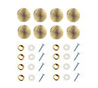 Copper Mirror Screws, Dia. 16mm Furniture Standoff Screw Decorative Cap Covers, Mirror Self-Tapping Screws Cap Nail, Bronze, 8 Pcs