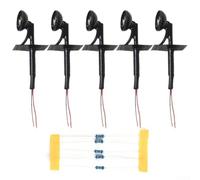 Copper Model Train Lights 5-Pack HO Scale Street Lamps