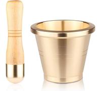 Copper Mortar and Pestle Set - Premium Spice and Herb Grinder with Splash Guard Lid for Crushing Garlic, Peppercorns, Pesto and Medicine