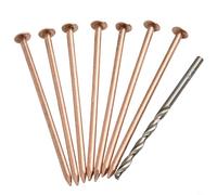 Copper Nails for Killing Trees and Stump Removal, 4 Inch & 3.15 Inch Large Copper Spikes with Drill, Tree Root Killer Hardware for Garden and Landscaping Projects,15pcs