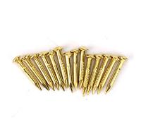 Copper Nails Round Head + Panel Pins 100Pcs + Furniture Hardware Accessories + 10mm/15mm/18mm/22mm for Carpenters, Woodworkers, and DIY Enthusiasts (10mm Long)