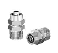 Copper Nickel-Plated Pneumatic Quick-Twist Connector Straight-Through Locking Female tracheal Connector Insert 6-1/8-2/10-3/12-4 Points 16MM(Quicktwistpc12-01)