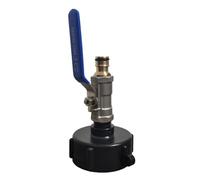 Copper Nipple Steel Valves IBC S60*6 Water Tank Valve Adapter with Protruding Outer Thread Garden Irrigation Water Pipe Joint 1Set 3Pc(DN15 20mm)