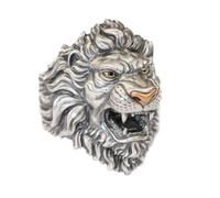Copper Nose Brass Eyes 925 Sterling Silver King of Lion Adjustable Ring TA432A UK Size P½~Z5 (UK T½ (62.1mm))