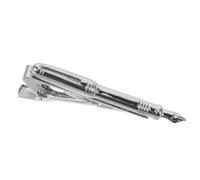 Copper Novelty Tie Clip Pen Shape for Men and Teachers | Lightweight Portable Design, Secure Grip Protects Fabric, Polished Silver Finish, for Events and Client Visits