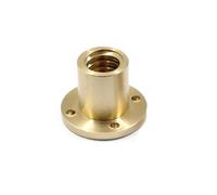 Copper Nut Trapezoidal Thread, Brass T-Series Trapezoidal Thread Lead Screw Flange Nut Left Right Hand Multiple Sizes(Right Thread,T28 Pitch 5mm)