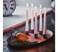 Copper Oval Centrepiece Metal with Magnetic Candle Holders H3Cm W40Cm D26Cm Ivyline Copper One Size