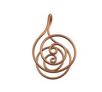 Copper Palm Ring/Cuff, Reiki Palm Ring,Handmade Copper Energy Spiral Hand Rings with Crystal Gem, for Meditation, Chakra Healing, Manifestation, Breathwork & Energy Alignment (No Gem-1Pcs)
