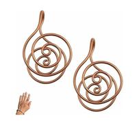 Copper Palm Ring Reiki Spiral Hand Rings for Meditation & Energy Healing, Handmade Copper Cuffs for Crystal Work,Manifestation, And Chakra Balancing,Meditation Gift for Women & Men (2 Pcs)
