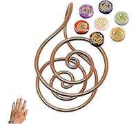 Copper Palm Ring Reiki Spiral Hand Rings for Meditation & Energy Healing, Handmade Copper Cuffs for Crystal Work,Manifestation, And Chakra Balancing,Meditation Gift for Women & Men (1 Pcs With Gem)