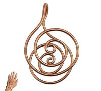 Copper Palm Ring Reiki Spiral Hand Rings for Meditation Energy Healing, Handmade Cuffs for Crystal Work, Chakra Balancing, Breathwork & Spiritual Jewelry Gift (1Pcs Copper Ring)