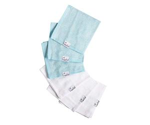 Copper Pearl 6 Soft Baby Bath Washcloths Premium Large Soft "Sonny"