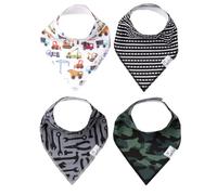 Copper Pearl Baby Bandana Bibs for Drooling and Teething 4 Pack Gift Set "Diesel"