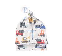 Copper Pearl Baby Beanie Hat Top Knot Stretchy Soft 0-4mo "Diesel"