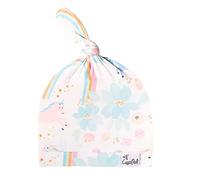 Copper Pearl Baby Beanie Hat Top Knot Stretchy Soft 0-4mo "Whimsy"