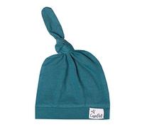 Copper Pearl Baby Beanie Hat Top Knot Stretchy Soft 5-18 month Steel