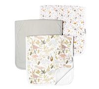 Copper Pearl Baby Burp Cloths 3 Pack, Cotton Burp Cloths, Extra Absorbent Spit Up Rags, Rex Set