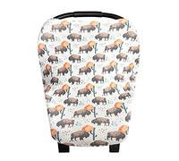 Copper Pearl Baby Car Seat Cover Canopy and Nursing Cover Multi-Use Stretchy 5 in 1 Gift "Bison"