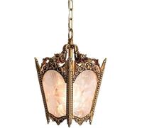 Copper Pendant Lights Ice Glass Lantern Adjustable Single Head Hanging Lamp Bedroom Kitchen Island Bar Counter Retro Farmhouse Ceiling Lamp Brass Chaner, chaners for kitchen