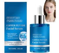 Copper Peptide Facial Serum for Face, Advanced Peptide Skin Care Serum for Hydration and Skin Barrier Support, Lightweight Anti Aging Serum for Smoother Looking Skin, 30ml (1pcs)