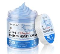 Copper Peptides GHK-Cu Beef Tallow for Skin, Beef Tallow Balm with Methylene Blue, Manuka Honey & Vitamin E, Natural Moisturizer for Face & Body, Suitable for Dry & Sensitive Skin- 4.23oz