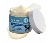 Copper Peptides GHK-Cu Whipped Beef Tallow for Skin, 3.53oz Gentle Nourish Grass Fed Finished Blue Balm - Natural Face and Body Moisturizer Tallow Cream, Tallow Face Moisturizer Body Lotion