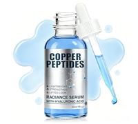Copper Peptides Serum for Face with GHK-Cu & Hyaluronic Acid, Anti-Ageing Radiance Serum for Fine Lines & Wrinkles, Collagen Booster to Improve Skin Elasticity & Firming - Lightweight & Hydrating,30ml
