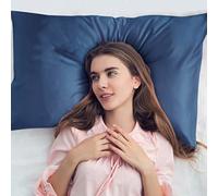 Copper Pillowcase, Anti-Aging Pillowcase Premium Copper-Infused Wake Up to Youthful Skin & Hair:Silk-Like Wrinkle & Frizz Fighter, Dermatologist-Recommended for Overnight Skin Repair(1, Blue)