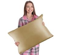 Copper Pillowcase, Copper Infused Pillowcase for Hair and Skin Fine Lines/Wrinkles Reduction Silk Like Soft Pillow Cover (1)